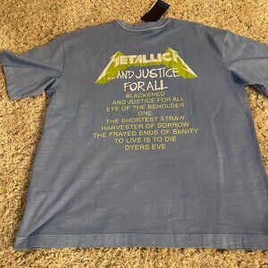 Metallica …And Justice For All Tracklist Tee NWT Women’